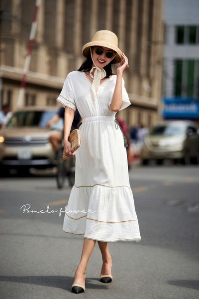  Bohemian Girl Dress - Đầm cổ tim nhấn eo D548 D563 