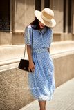  Charlotte Midi Dress D536 D537 Đầm voan chấm bi cổ nơ 