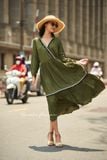  Liliana Dress - Đầm thổ cẩm viền trắng D597 