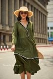  Liliana Dress - Đầm thổ cẩm viền trắng D597 
