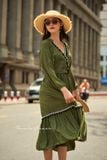 Liliana Dress - Đầm thổ cẩm viền trắng D597 