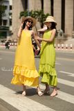  Brianna Dress - Maxi bèo cổ yếm hai tầng D438 