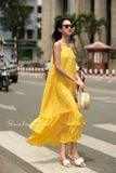  Brianna Dress - Maxi bèo cổ yếm hai tầng D438 