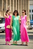  Đầm maxi tay chờm - D443 