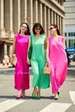  Đầm maxi tay chờm - D443 