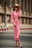  Isabella Set - Set áo crop top và chân váy linen S39 