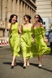  Ana Dress - Đầm xô lụa sát nách xanh lá D46 