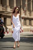  Talia Dress - Đầm xô lụa 2 dây cổ tim LA48 