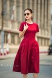  Victoria Dress - Đầm tay ngắn chữ A - POQ79 