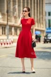  Victoria Dress - Đầm tay ngắn chữ A - POQ79 
