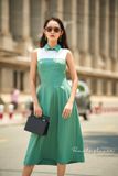  Ashley Dress - Đầm sát nách cổ sơ mi D567 