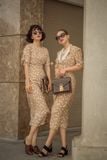  Rylie Dress - Đầm chấm bi tay thắt nơ   D246 