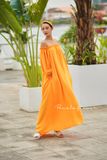  Carly Dress - Đầm suông trễ vai tay lỡ buộc nơ D454 