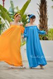  Carly Dress - Đầm suông trễ vai tay lỡ buộc nơ D454 