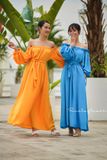  Carly Dress - Đầm suông trễ vai tay lỡ buộc nơ D454 