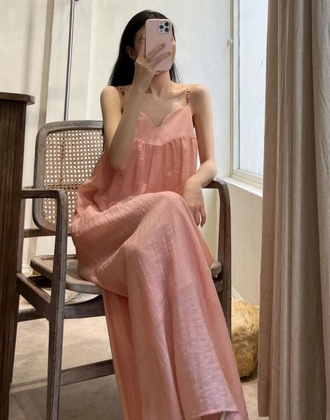  Lavender Maxi Dress - Đầm 2 Dây Dáng Suông E45 
