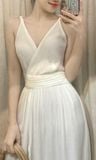  Lillie Dress - Đầm Xoắn Vai Xẻ Tà E291 