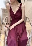  Lillie Dress - Đầm Xoắn Vai Xẻ Tà E291 