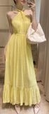  Luciana Dress - Maxi xô lụa cổ yếm hở lưng D292 -> D294 