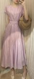  Maddison Dress - Đầm cổ tròn, dây quấn eo liền D022 
