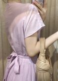  Maddison Dress - Đầm cổ tròn, dây quấn eo liền D022 