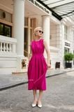  Evelyn Dress - Đầm sát nách, xếp ly eo D938 