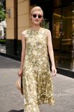  Valerie Dress - Đầm sát nách xô lụa in hoa lớn - D608 