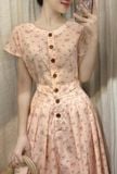  Michelle Dress - Đầm Tay Ngắn Một Hàng Nút L56 