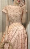  Michelle Dress - Đầm Tay Ngắn Một Hàng Nút L56 
