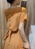  Mie Dress - Đầm Tay Ngắn Nơ Eo E76 
