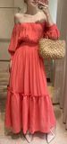  Miracle Dress  - Đầm xô lụa trễ vai nhấn eo D296 -> D299 D551 
