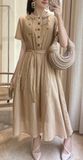  Nami Dress - Đầm Cổ Sen Thêu Tay E79 