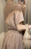  Nami Dress - Đầm Cổ Sen Thêu Tay E79 