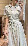  Nami Dress - Đầm Cổ Sen Thêu Tay E79 