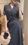  Olive Set - Set xám cổ vest có 3 nút ngang (set) S10 