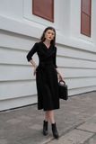 London Dress - Đầm thun xốp đắp chéo tay lửng D025 -> D027 