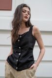  Áo linen 2 dây hàng cúc giữa A115 A116 