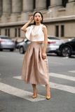 Tafta Shirt - Áo tafta xếp ly một bên tay A11 