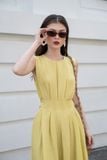  Evelyn Dress - Đầm sát nách, xếp ly eo D938 