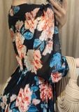  Savannah Dress - Đầm Tay Dài In Hoa D589 D590 