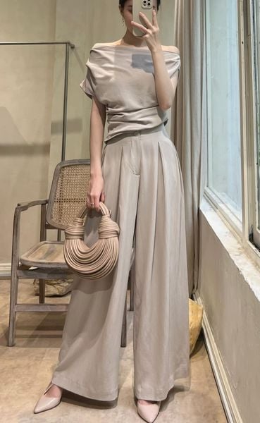 Jasmine Set - Set Áo Trễ Vai Và Quần Ống Rộng L08 