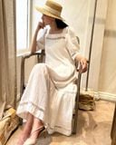  Đầm suông ren tay ngắn - D681 