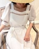  Đầm suông ren tay ngắn - D681 
