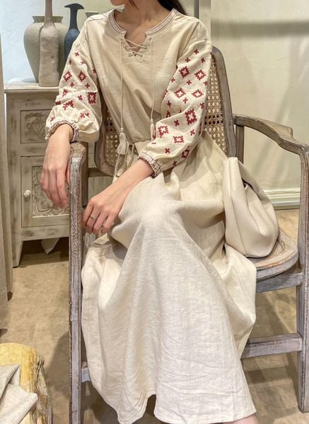  Eira Dress - Đầm thổ Cẩm Linen D959 
