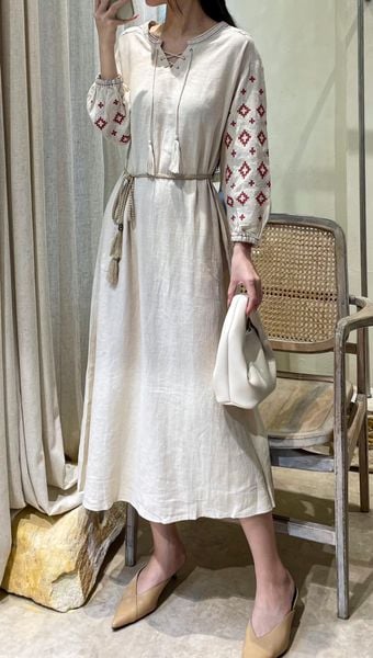  Eira Dress - Đầm thổ Cẩm Linen D959 