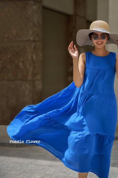  Elsa Dress - Đầm xô lụa sát nách 4 tầng D189 D190 