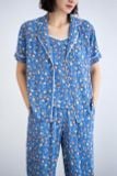  Selene Set - Đồ bộ hoa nền xanh (tay ngắn quần dài) P17 