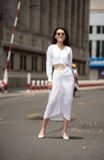  Isabella Set - Set áo crop top và chân váy linen S39 