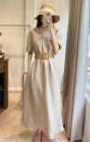  Jocelyn Dress - Đầm Linen Suông Cổ V D974 