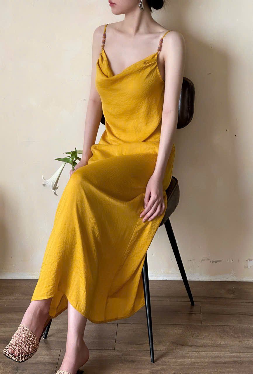  Rosalie Dress - Đầm Lụa 2 Dây Cổ Đổ LA45 